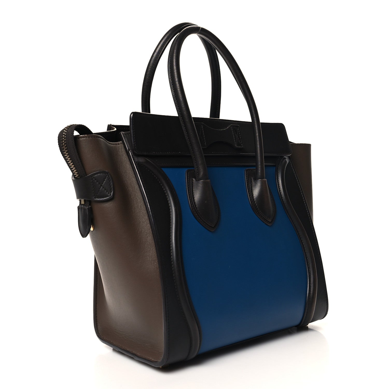 Celine Smooth Calfskin Micro Tri-Color Luggage Sea 3 of 9