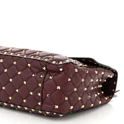Valentino Garavani Nappa Large Rockstud Spike Shoulder Bag Rubin 9 of 9