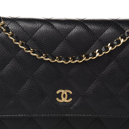 Chanel Caviar Quilted Wallet On Chain WOC Black 11 of 12