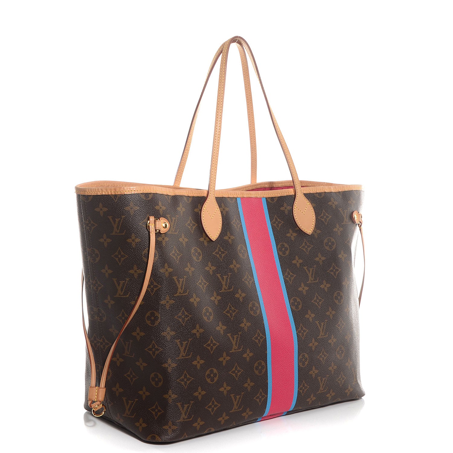 Louis Vuitton Monogram My LV Heritage Neverfull GM Fuchsia Blue Clair 3 of 7