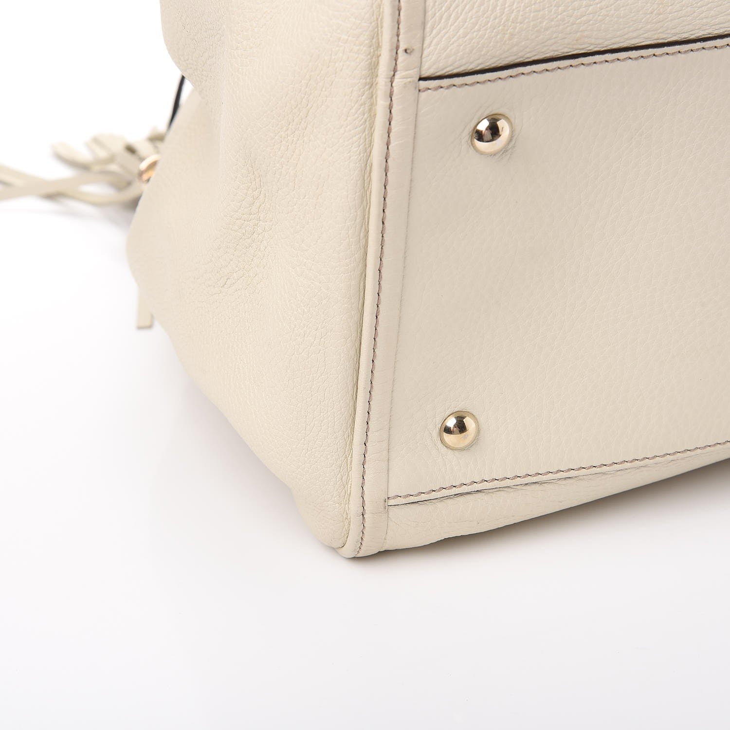 Gucci Pebbled Calfskin Large Soho Shoulder Bag Off White 12 of 15