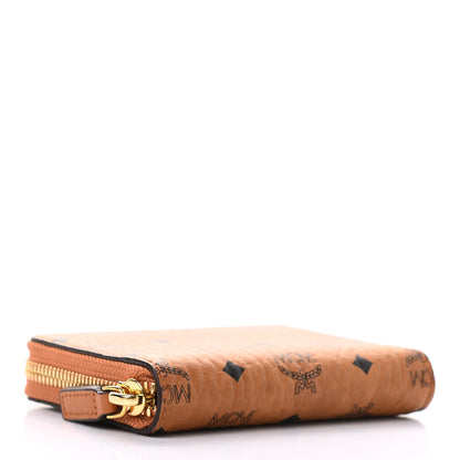 MCM Visetos Mini Zip Around Wallet Cognac 4 of 6
