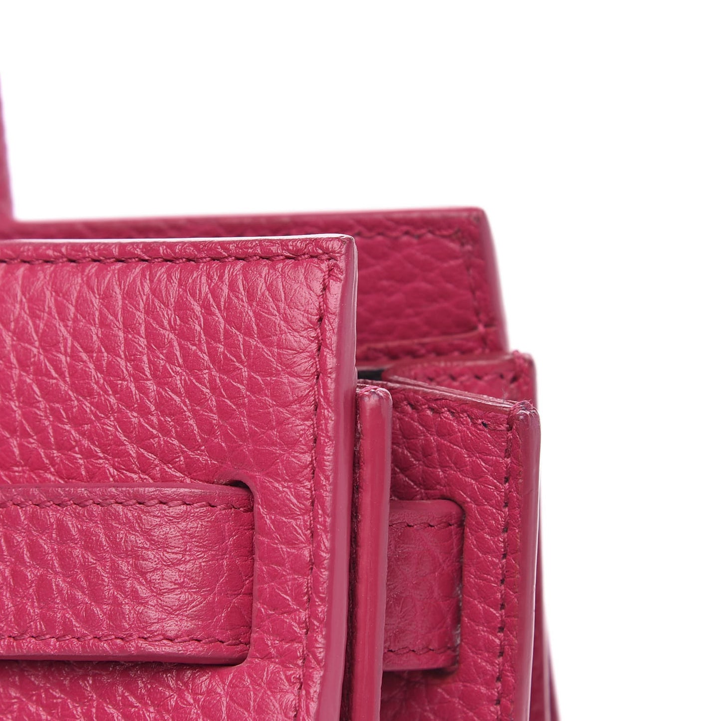 Grained Calfskin Nano Sac De Jour Fuchsia