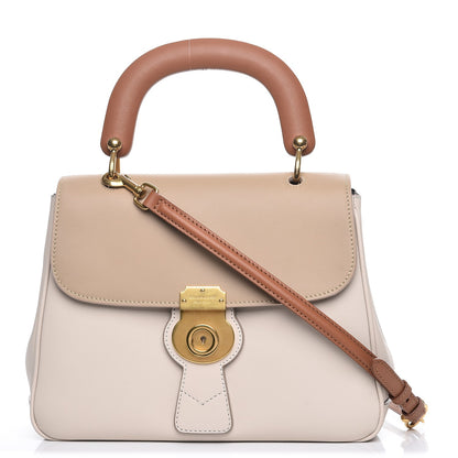 Burberry Trench Calfskin Medium DK88 Top Handle Bag Limestone Honey 1 of 9