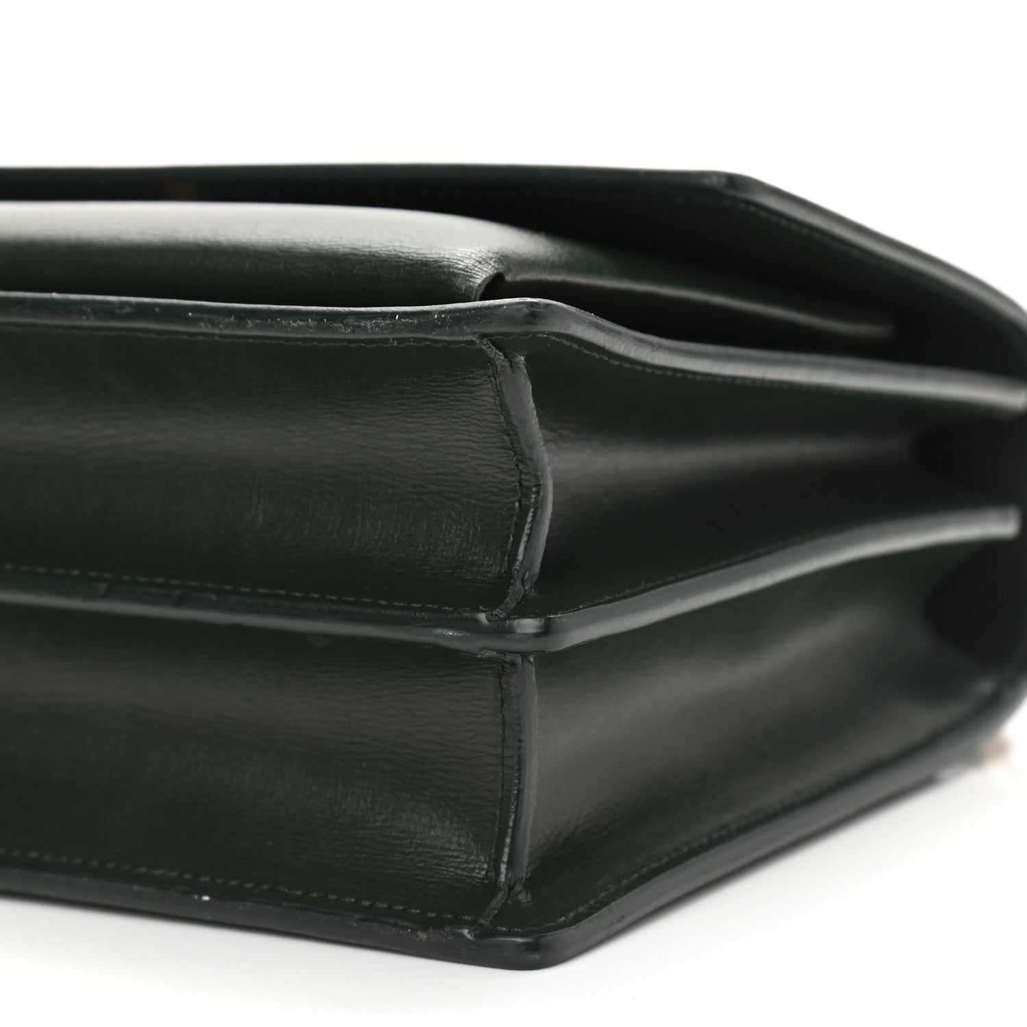 Saint Laurent Calfskin Medium Monogram Sunset Dark Green 11 of 13