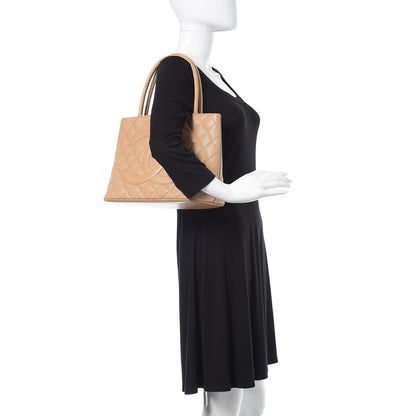 Chanel Caviar Quilted Medallion Tote Beige 2 of 16