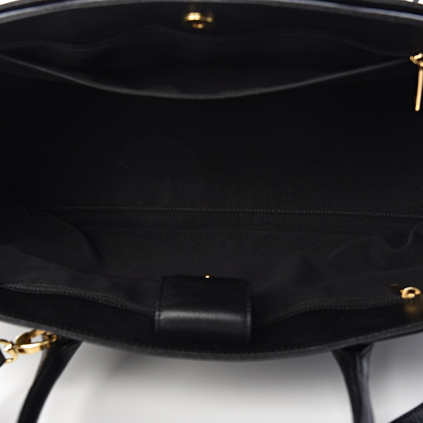Calfskin Cerf Shopper Tote Black