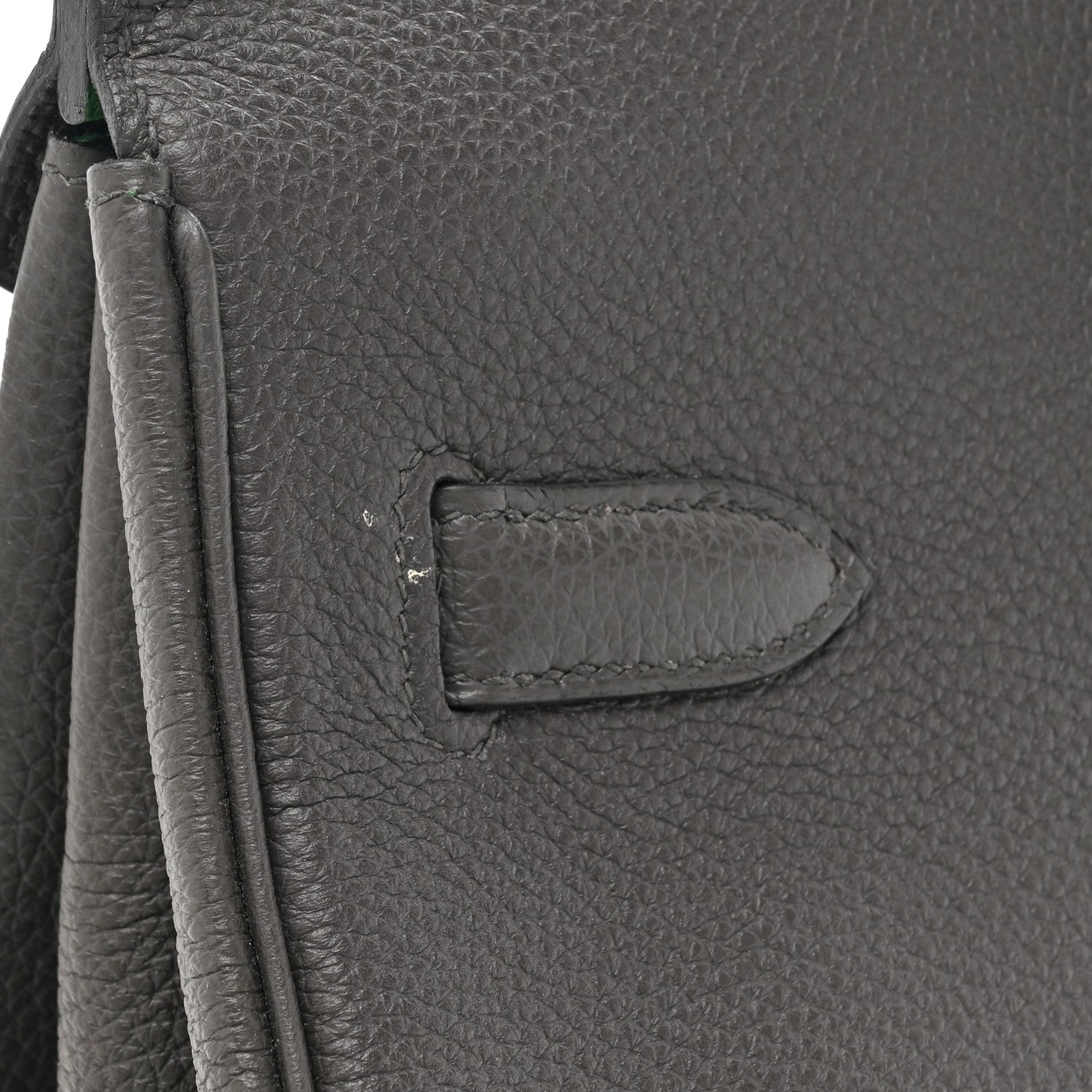 Hermes Togo Horseshoe Birkin 35 Graphite Vert Bengale 17 of 20
