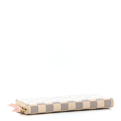 Louis Vuitton Damier Azur Clemence Wallet Rose Ballerine 3 of 5