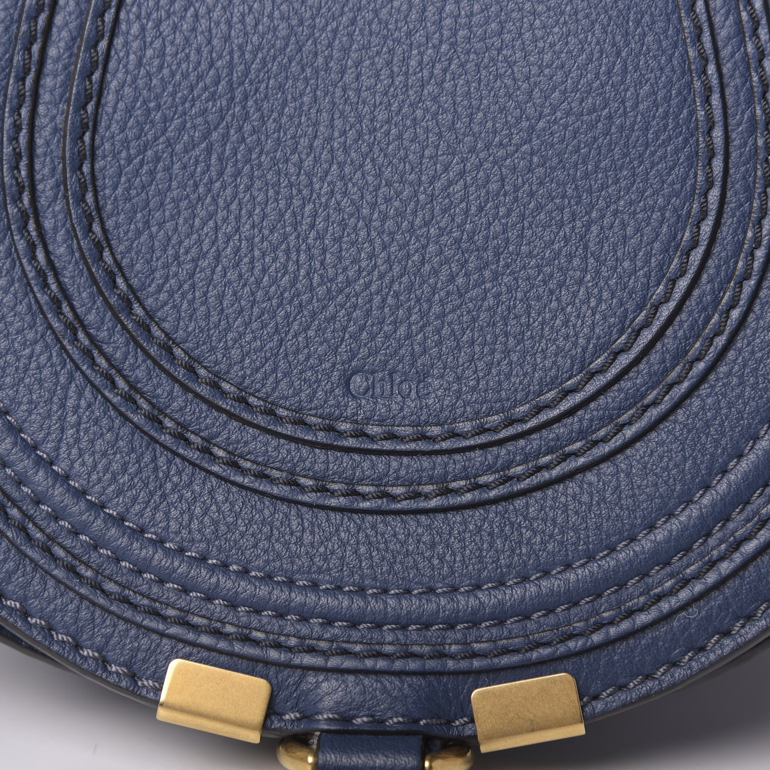 Chloe Calfskin Mini Marcie Round Crossbody Bag Royal Navy 11 of 11