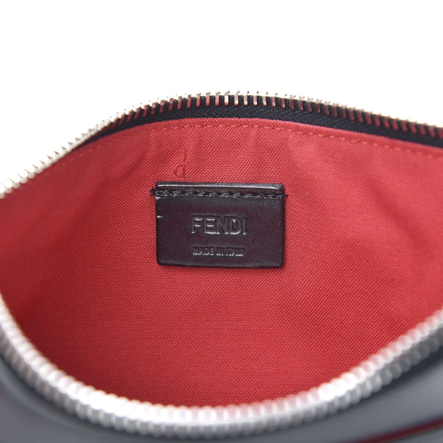 Calfskin Monster Eyes Pouch Black White