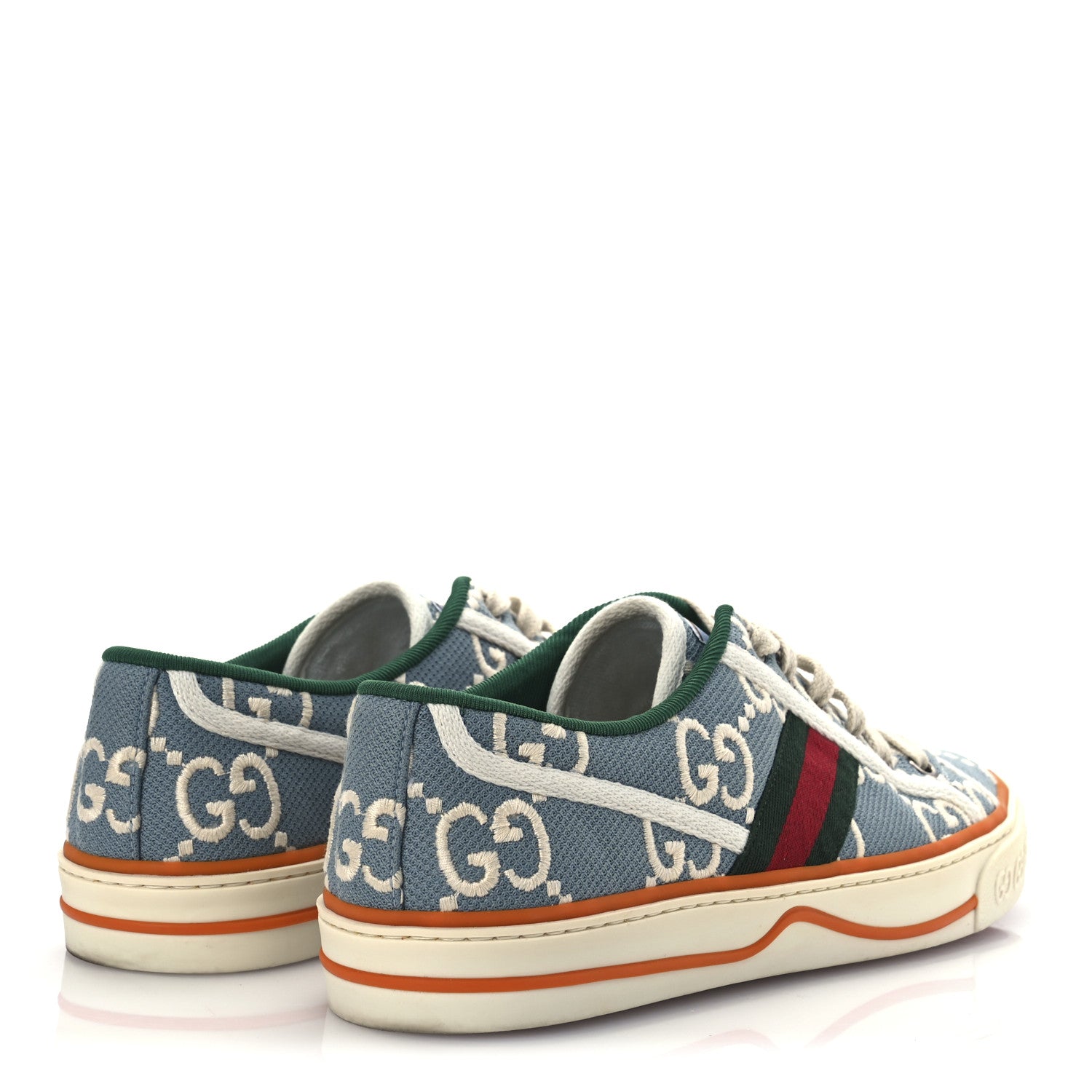 Gucci Cotton GG Monogram Web Womens 1977 Tennis Sneakers 39 Philod Ivory Mystic White 5 of 13