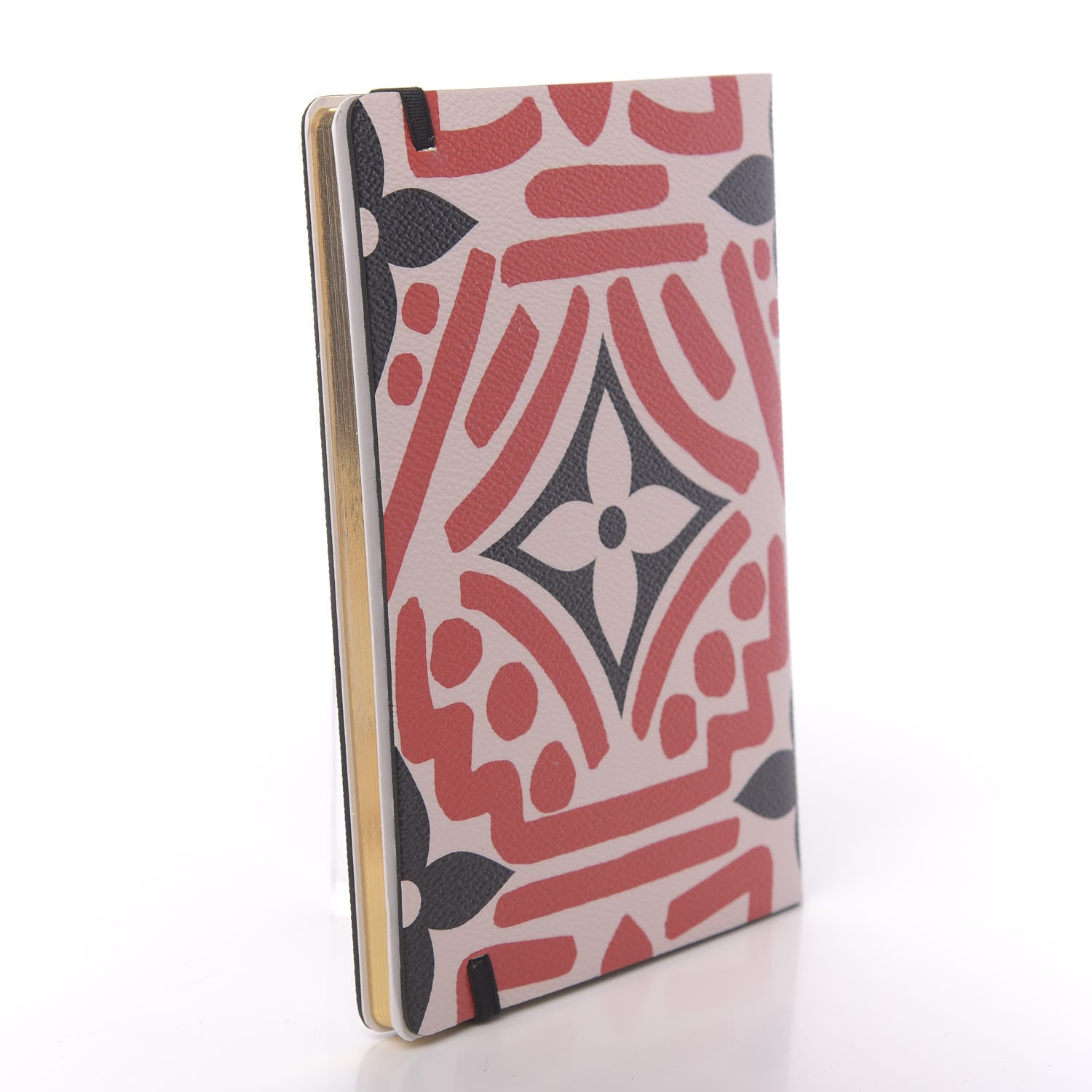 Louis Vuitton Monogram Giant Crafty Clemence Notebook Creme Rouge Black 3 of 6
