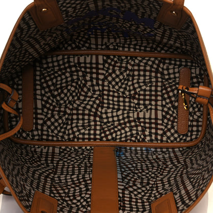 MCM Visetos Medium Liz Reversible Shopper Tote Cognac 5 of 18