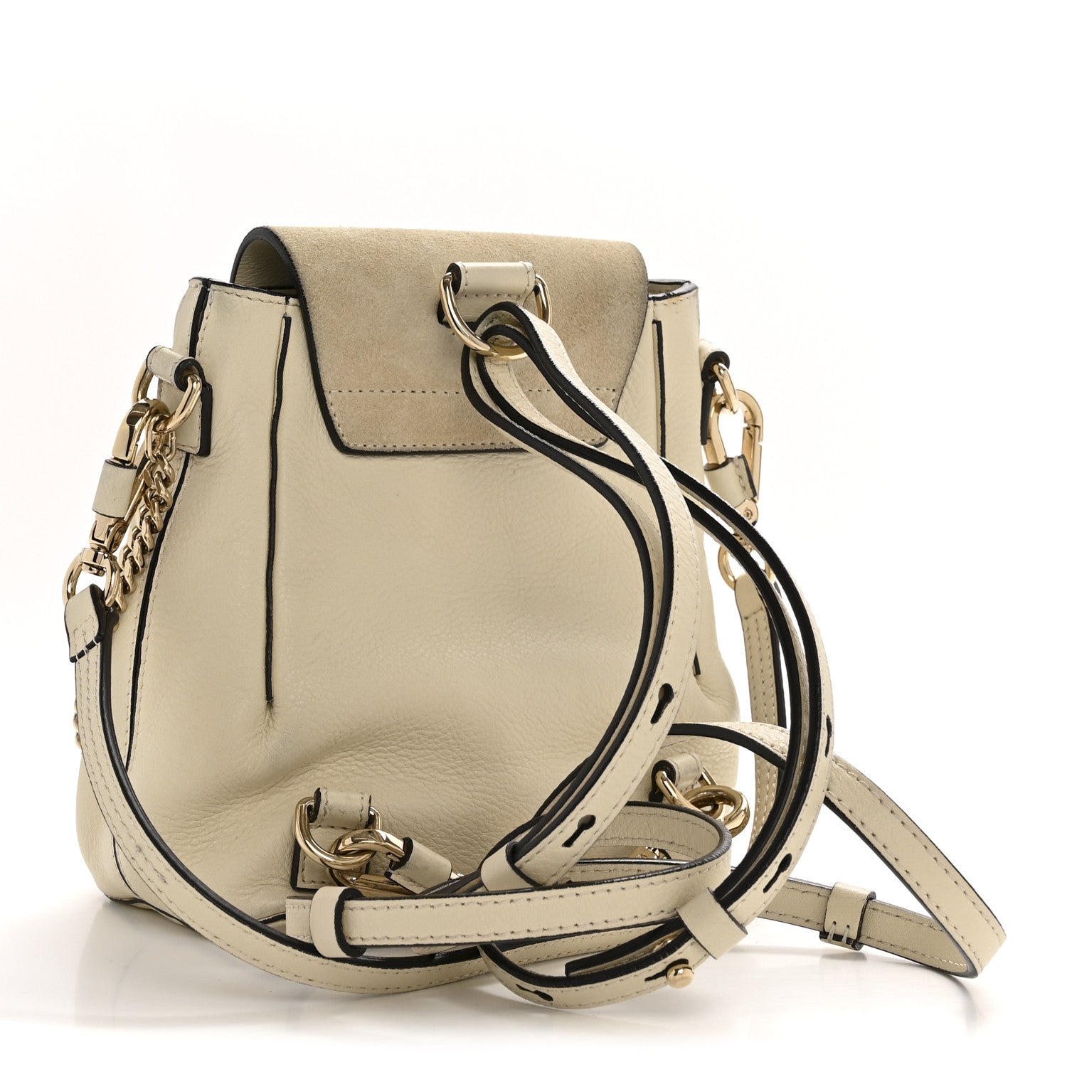 Chloe Suede Calfskin Mini Faye Backpack Off White 3 of 15