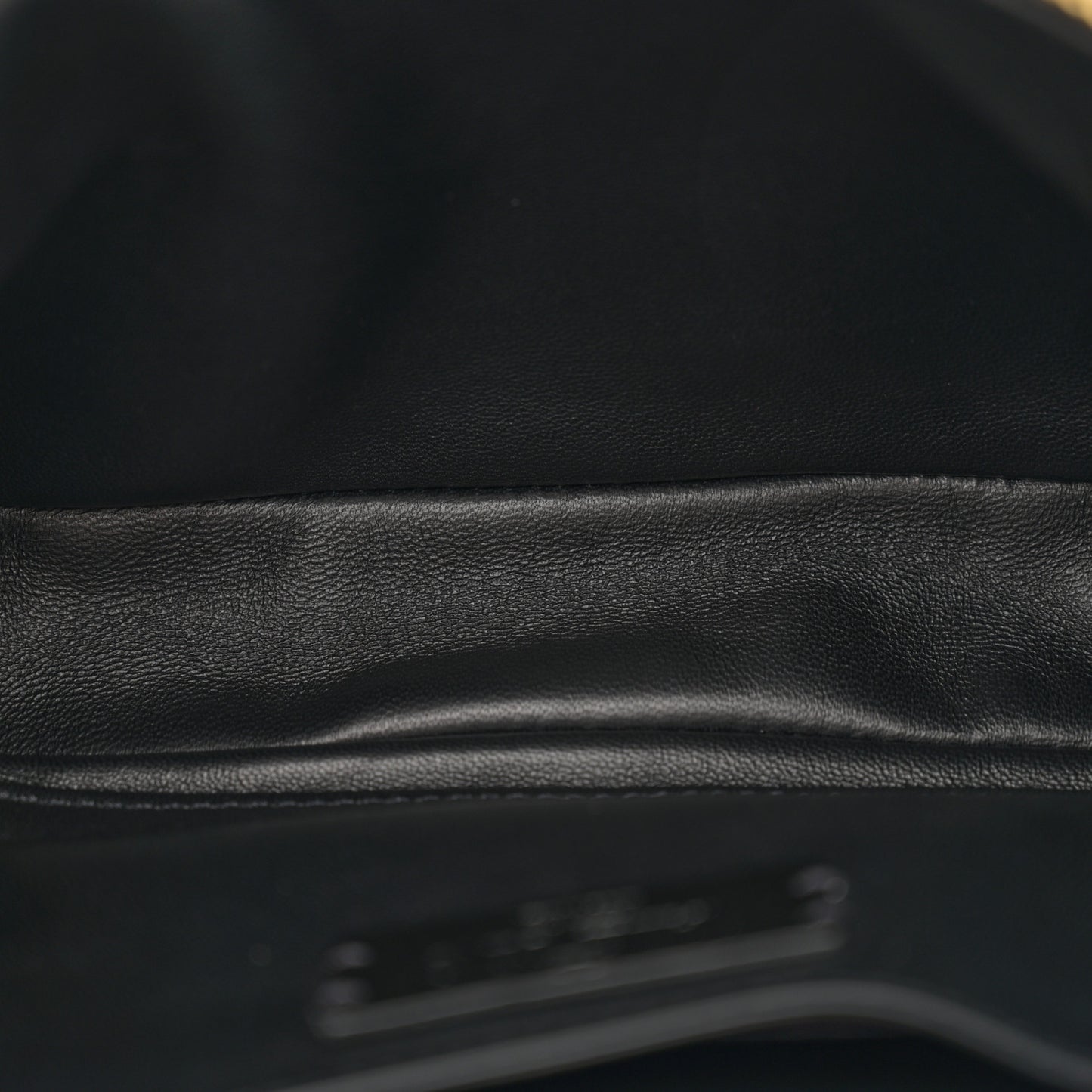 Nappa Roman Stud Crossbody Black