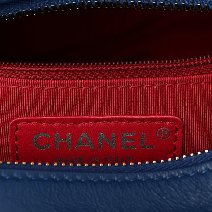 Chanel Patent Goatskin Quilted Medium Gabrielle Hobo Blue 6 of 10
