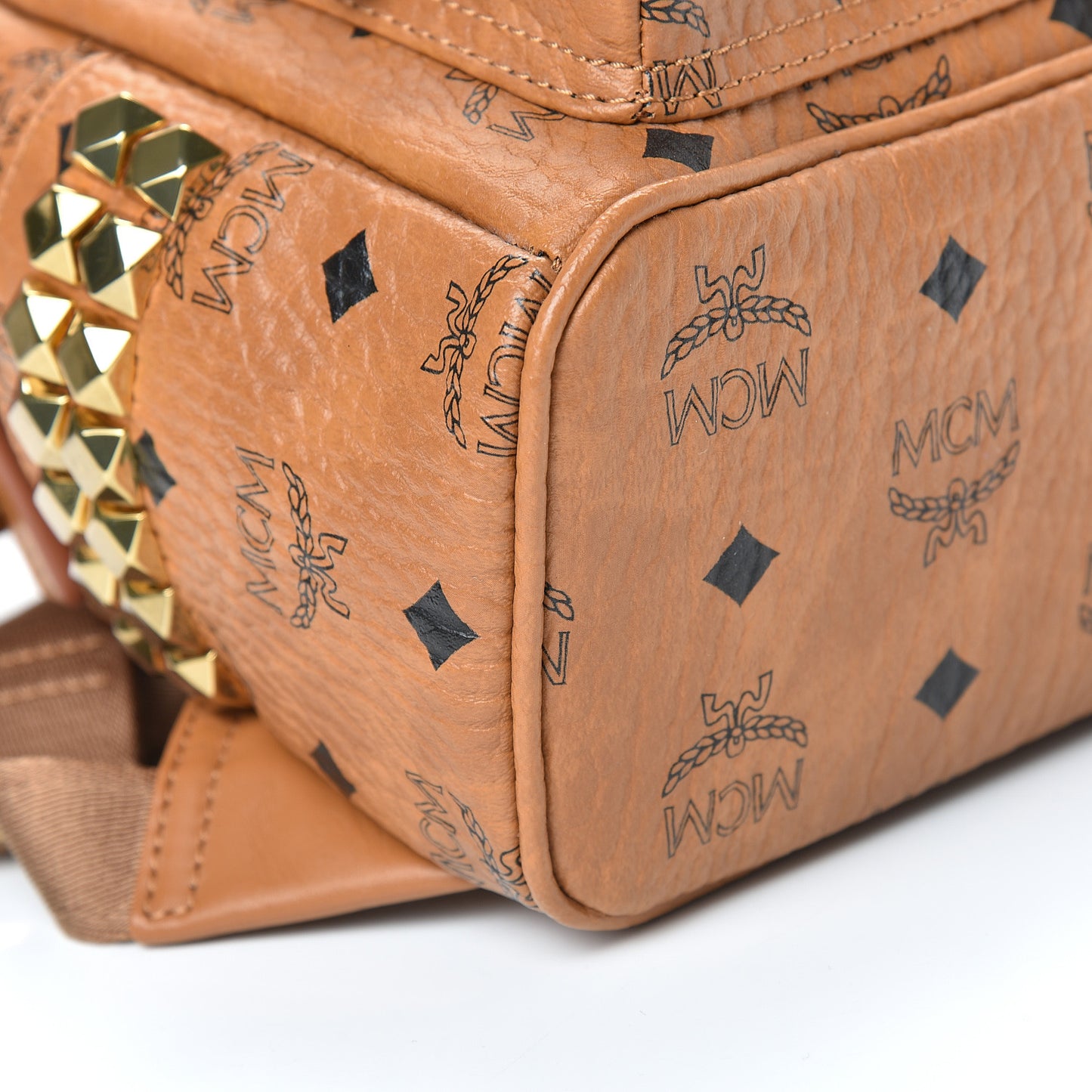 Visetos Side Stud Mini Stark Backpack Cognac