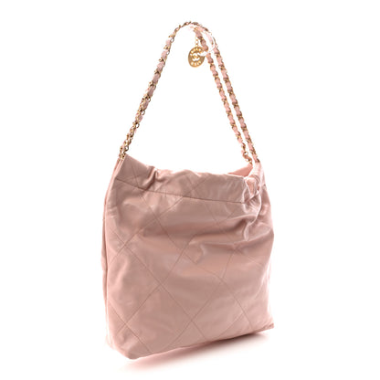 Chanel Shiny Calfskin Quilted Small Chanel 22 Light Pink 4 of 11