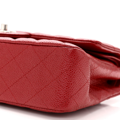 Chanel Caviar Quilted Medium Double Flap Dark Red 10 of 12