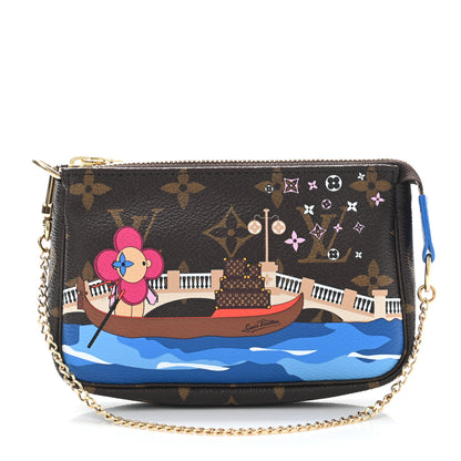 Louis Vuitton Monogram 2019 Christmas Animation Mini Venice Pochette Accessories Blue 1 of 8