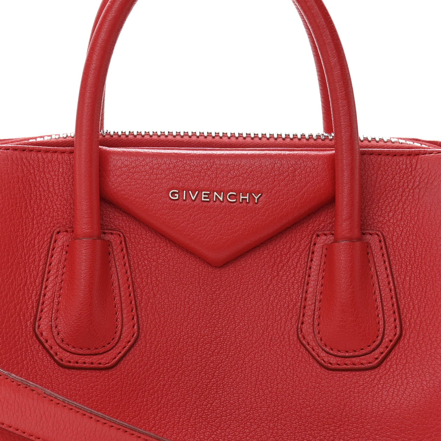 Sugar Goatskin Small Antigona Vermillon