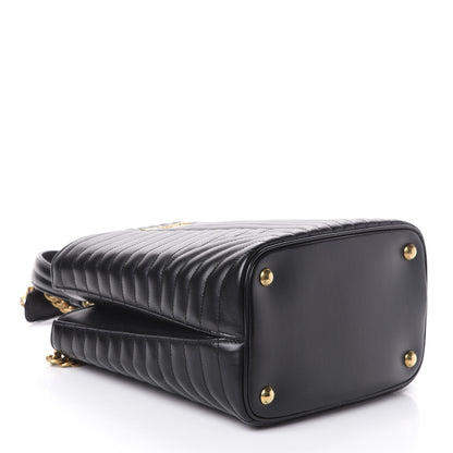 Prada Soft Calfskin Impunture Diagramme Medium Panier Black 4 of 9