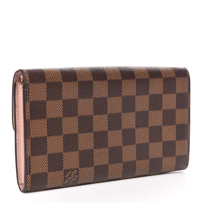 Louis Vuitton Damier Ebene Croisette Chain Wallet Rose Ballerine 3 of 8