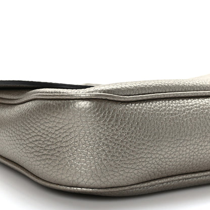 Gucci Metallic Pebbled Calfskin Medium Soho Flap Crossbody Golden Beige 8 of 9