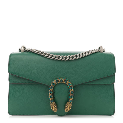 Gucci Pebbled Calfskin Small Dionysus Shoulder Bag Emerald 1 of 13