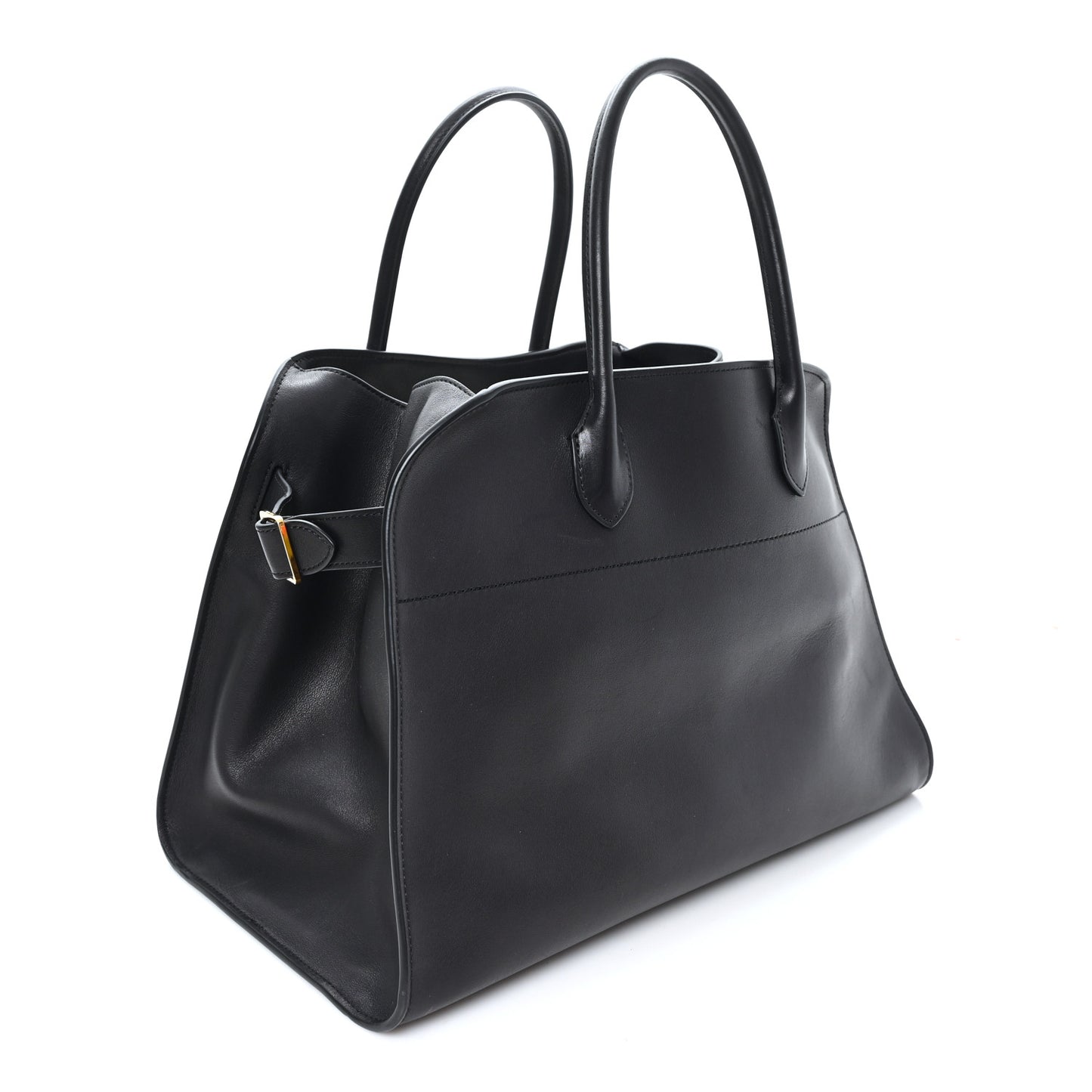 Polished Saddle Calfskin Soft Margaux 15 Black