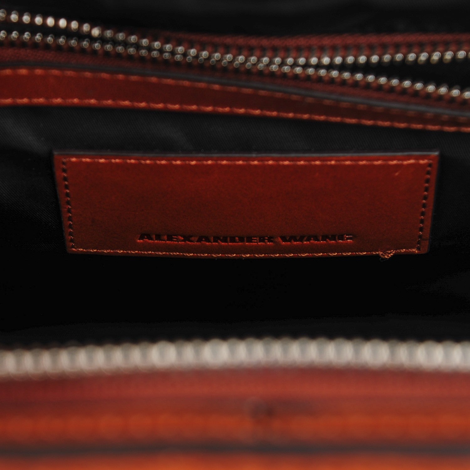 Alexander Wang Shiny Calfskin Pelican Satchel Amaretto Rhodium Hardware 6 of 7