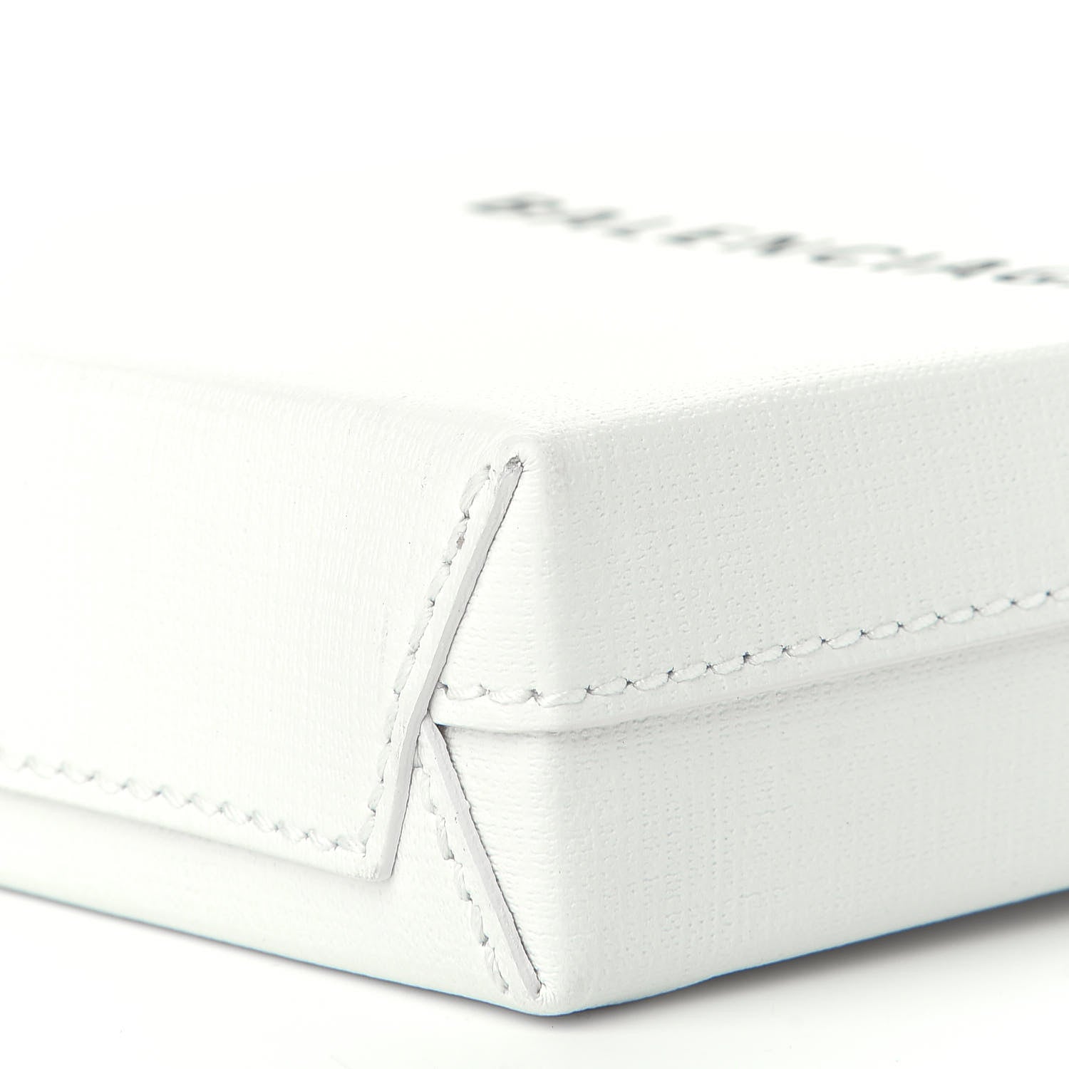 Balenciaga Squared Calfskin Logo Shopping Phone Holder Bag White 14 of 14