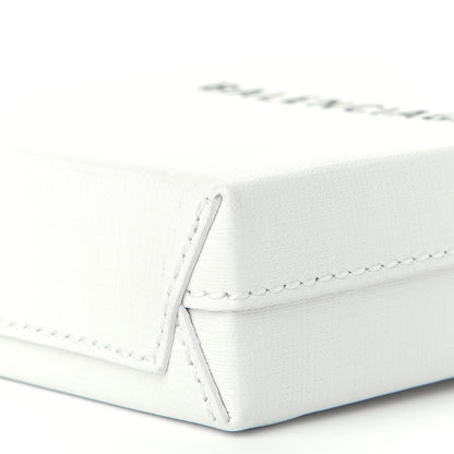 Balenciaga Squared Calfskin Logo Shopping Phone Holder Bag White 14 of 14