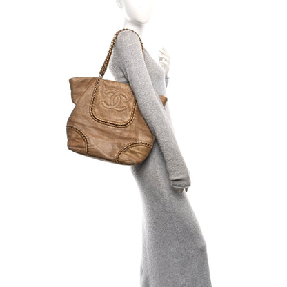 Chanel Metallic Calfskin Luxe Ligne Tote Gold 2 of 12