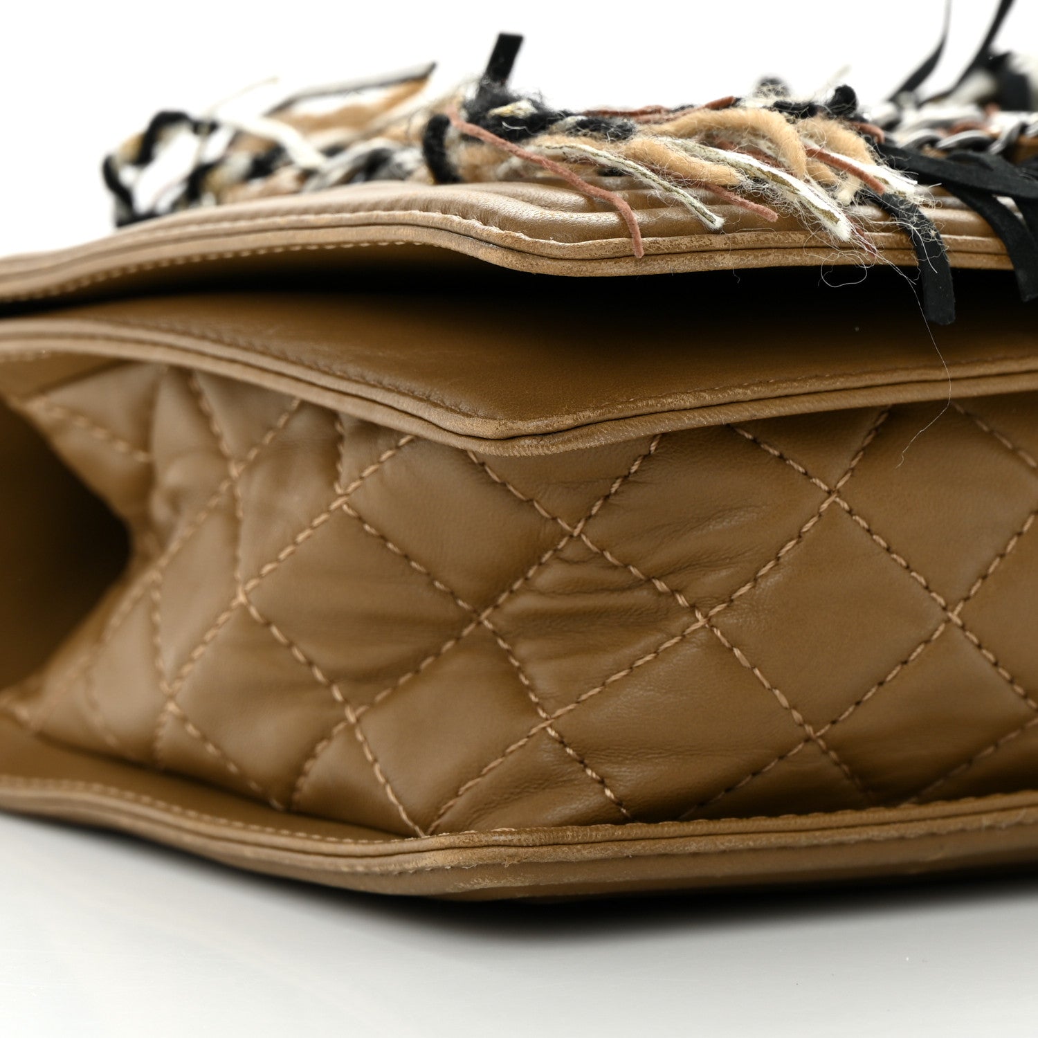 Chanel Calfskin Tweed Enchained Medium Boy Flap Brown 9 of 17