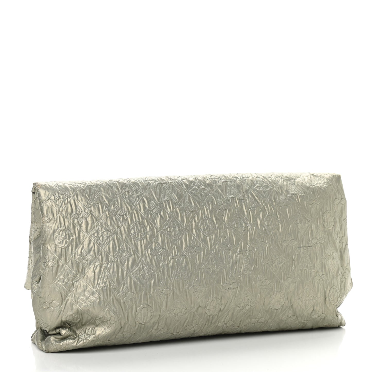 Jacquard Quilted Monogram Limelight Clutch GM Perle