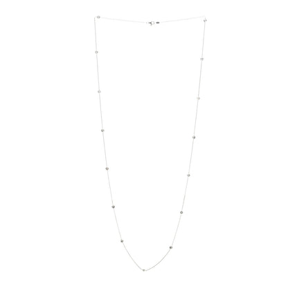 Roberto Coin 18K White Gold Diamond .70ctw Diamonds By The Inch Fifteen Station Necklace 3 of 5