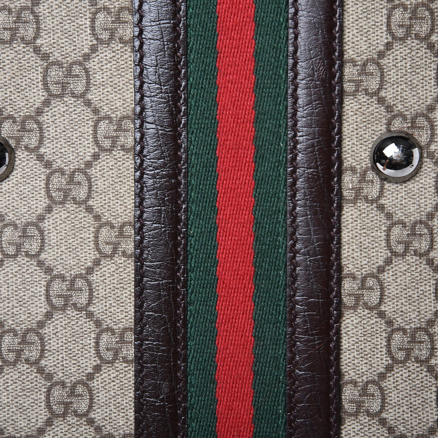 GG Plus Monogram Small Web Trolley Brown