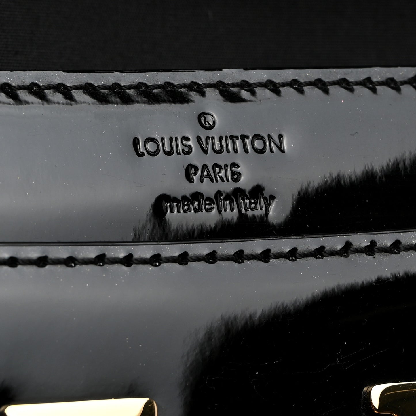 Patent Louise Clutch Black
