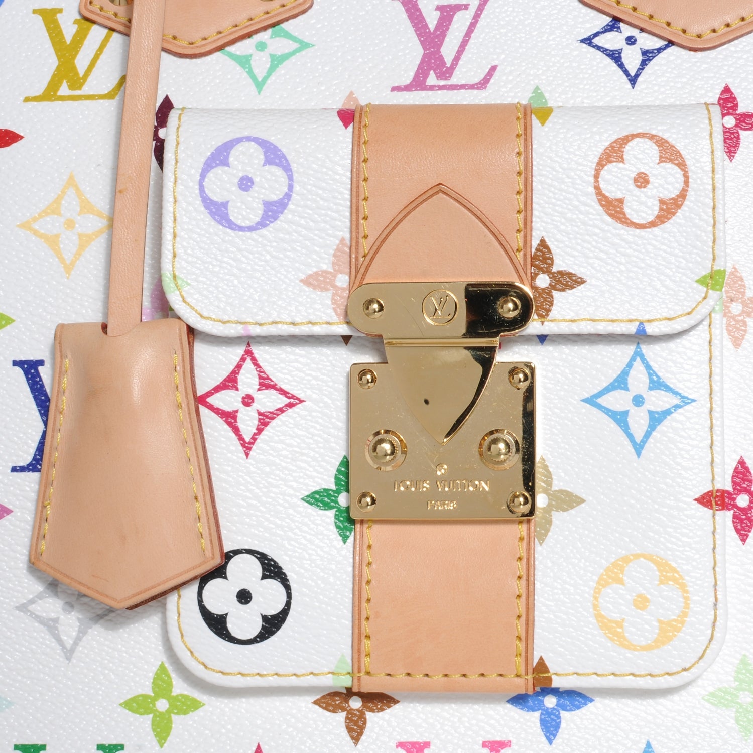 Louis Vuitton Monogram Multicolor Alma GM White 5 of 8