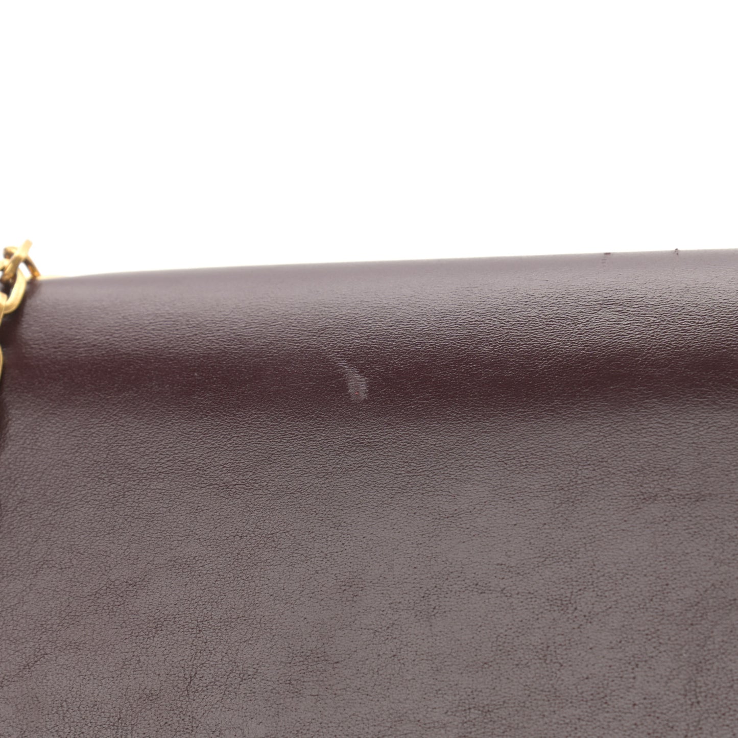 Smooth Calfskin Multiflap Chain Clutch Oxblood Multicolor