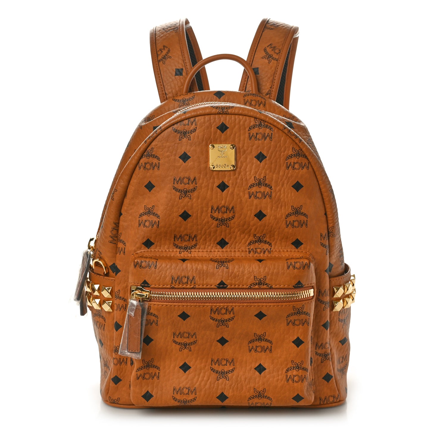 Visetos Small Side Stud Stark Backpack Cognac