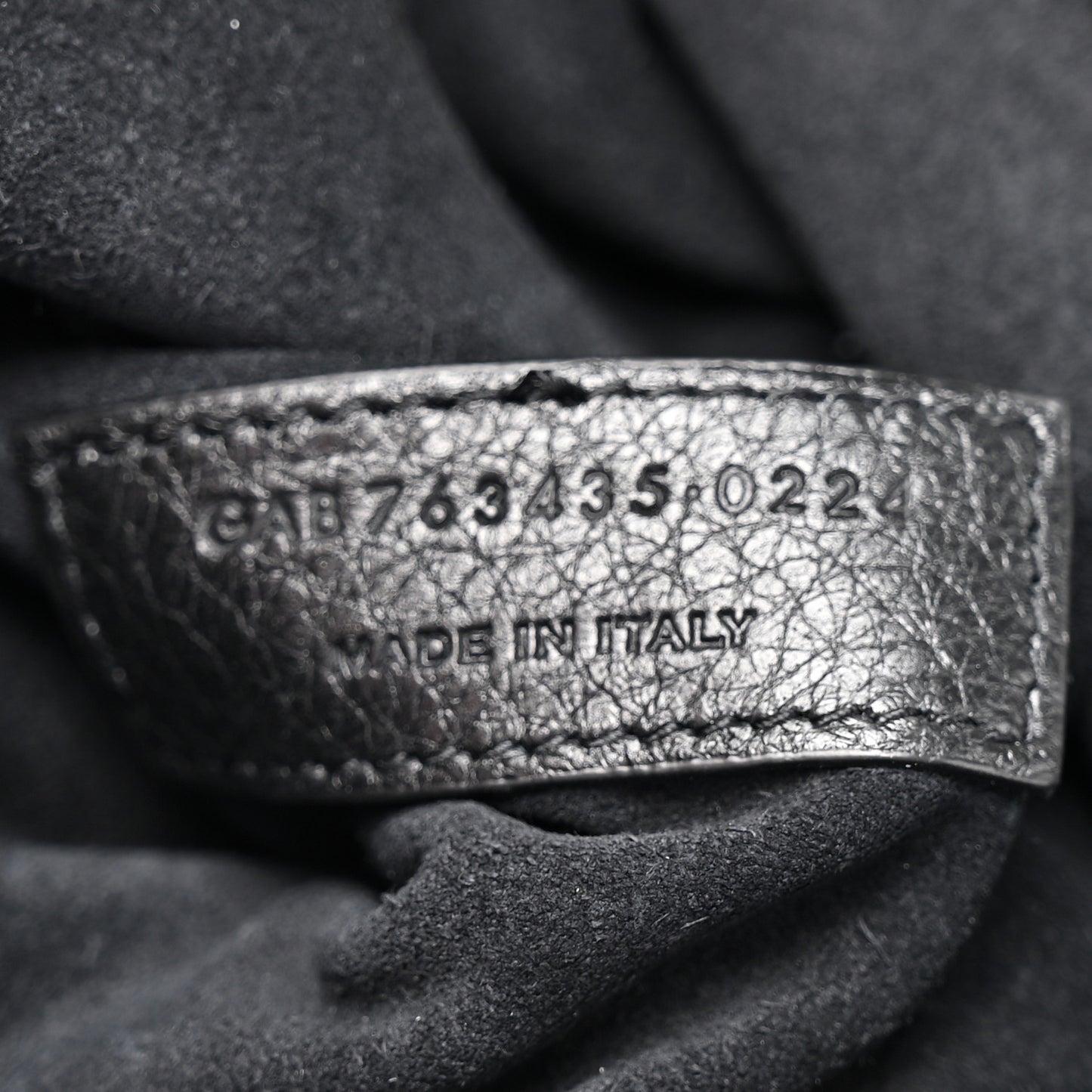 Grained Deerskin Bea Tote Black