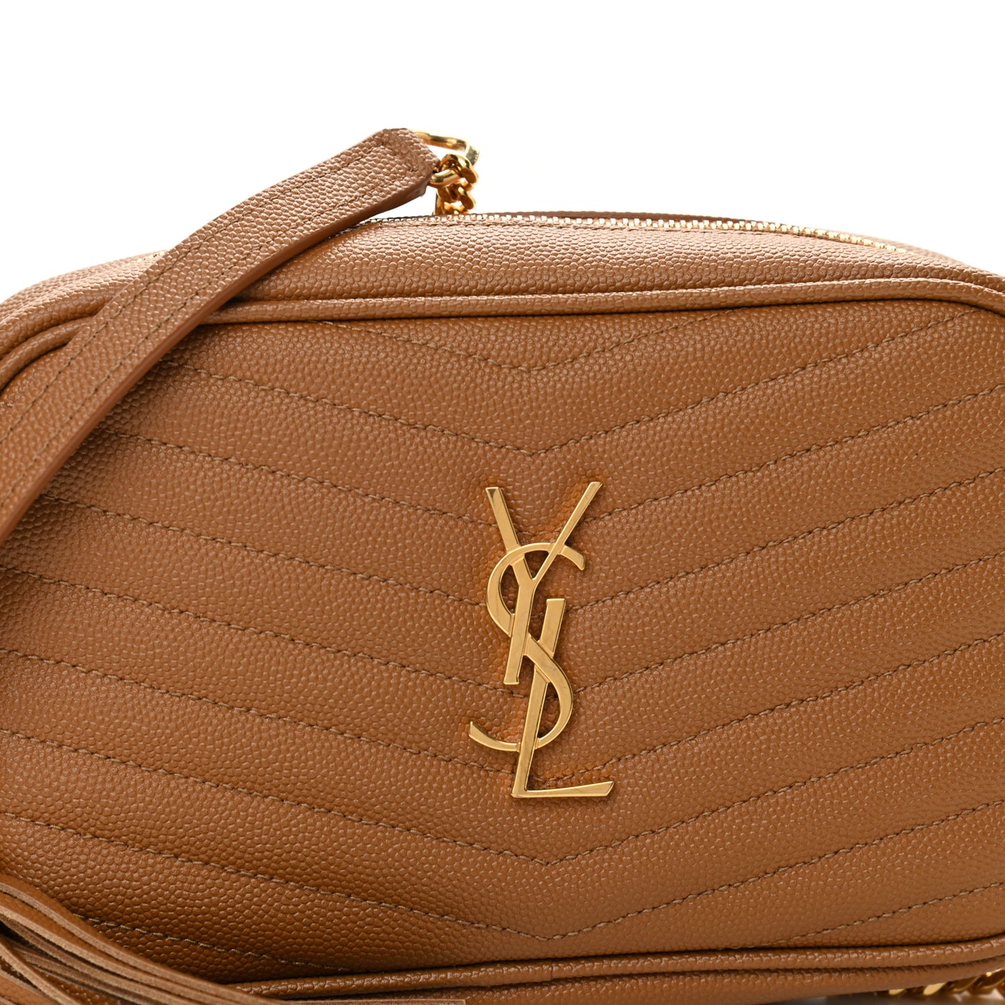 Grain De Poudre Matelasse Monogram Mini Lou Camera Bag Dark Natural
