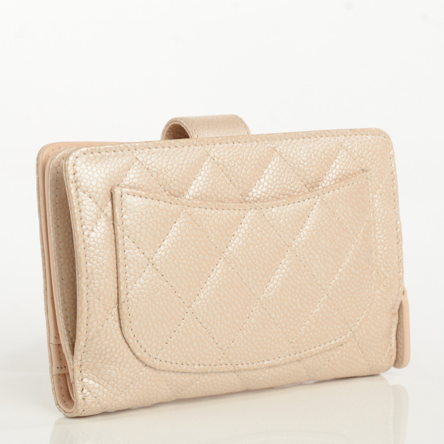 Chanel Caviar Quilted L-Zip Pocket Wallet Beige Clair 3 of 8