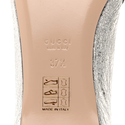 Gucci Galassia GG Marmont Fringe Flats 37.5 Argento 8 of 9
