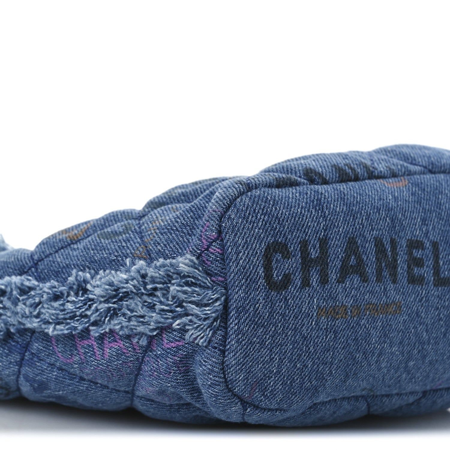 Chanel Denim Quilted Small Mood Bucket With Chain Blue Multicolor 9 of 10