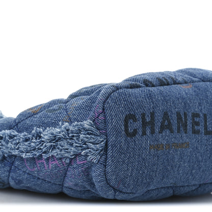 Chanel Denim Quilted Small Mood Bucket With Chain Blue Multicolor 9 of 10