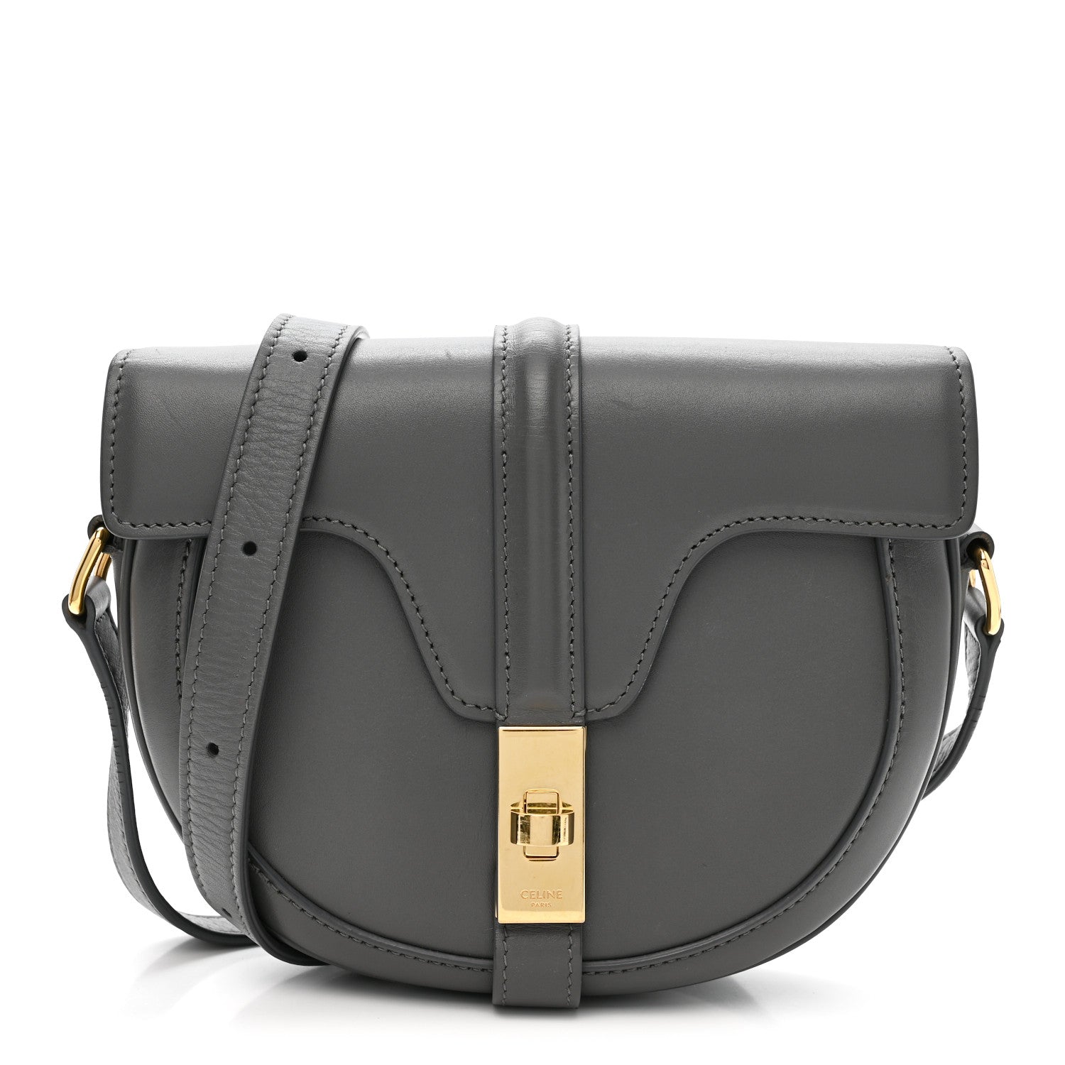 Celine Satinated Calfskin Besace Small 16 Grey 1 of 9